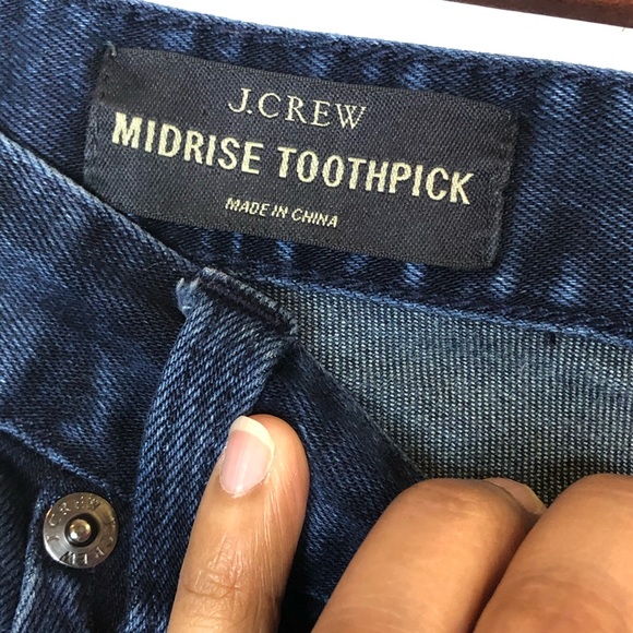 EUC J. Crew Mid Rise Blocked Matchstick Jeans - Picture 5 of 10